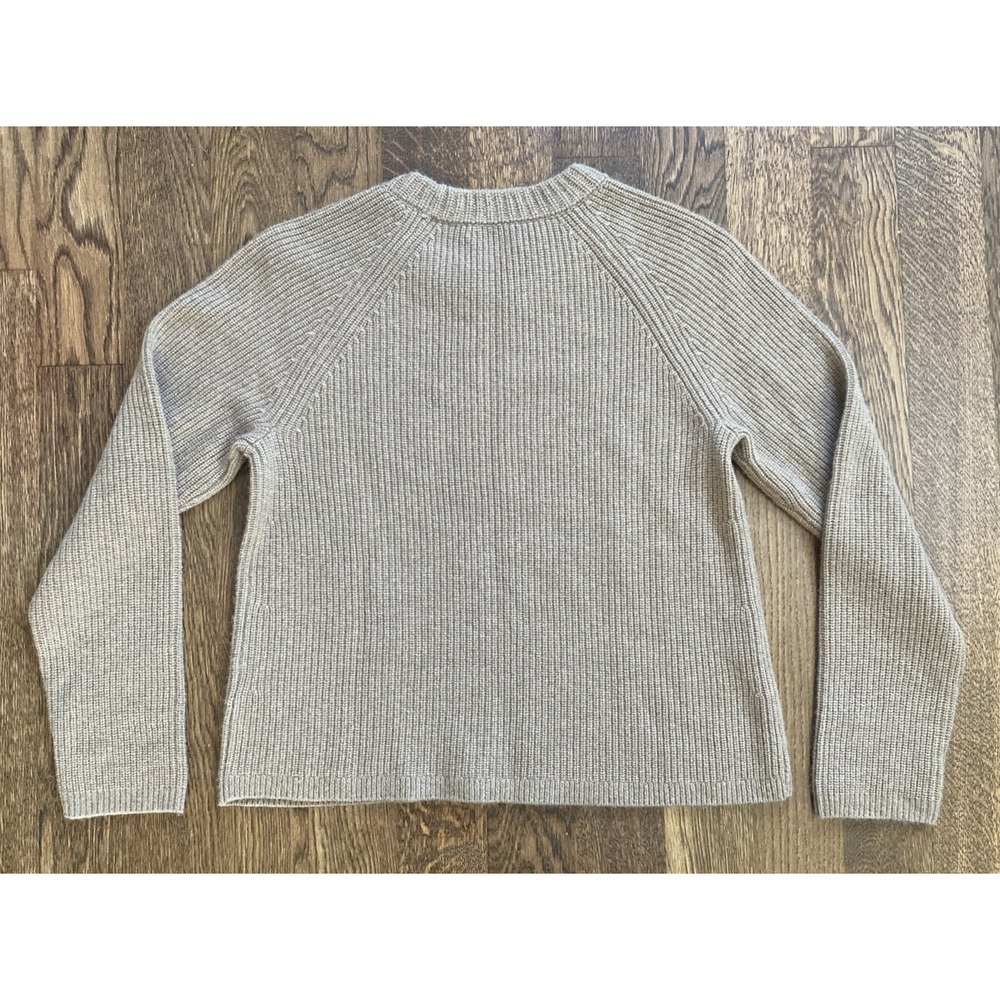 Quince 100% Mongolian Cashmere Fisherman Sweater Crew Neck Medium Teak - Picture 2 of 7